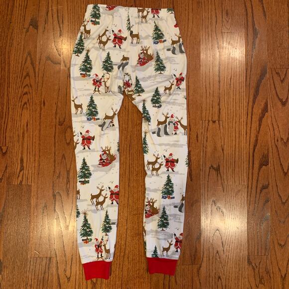 Pottery Barn Kids Santa Sled Christmas Pajama Set | White Red | Small - Picture 5 of 11